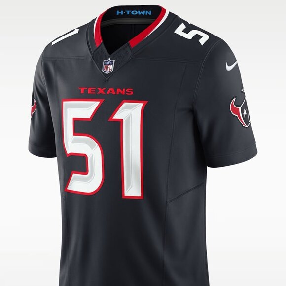 NEW $175 Will Anderson Jr 2025 Houston Texans Nike Vapor FUSE Elite Jersey Sz S